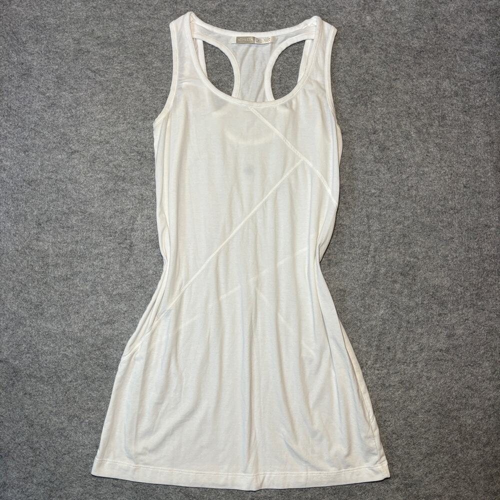 Athleta Women M Tank Top Racerback White Athletic Casual